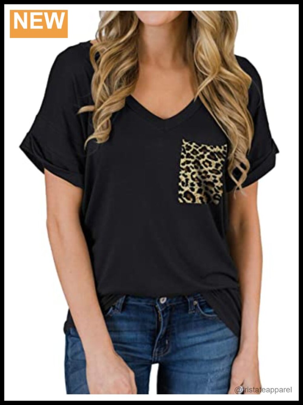 Womens Soft V-Neck Short Sleeve Tee Loose Fit Casual T-Shirt